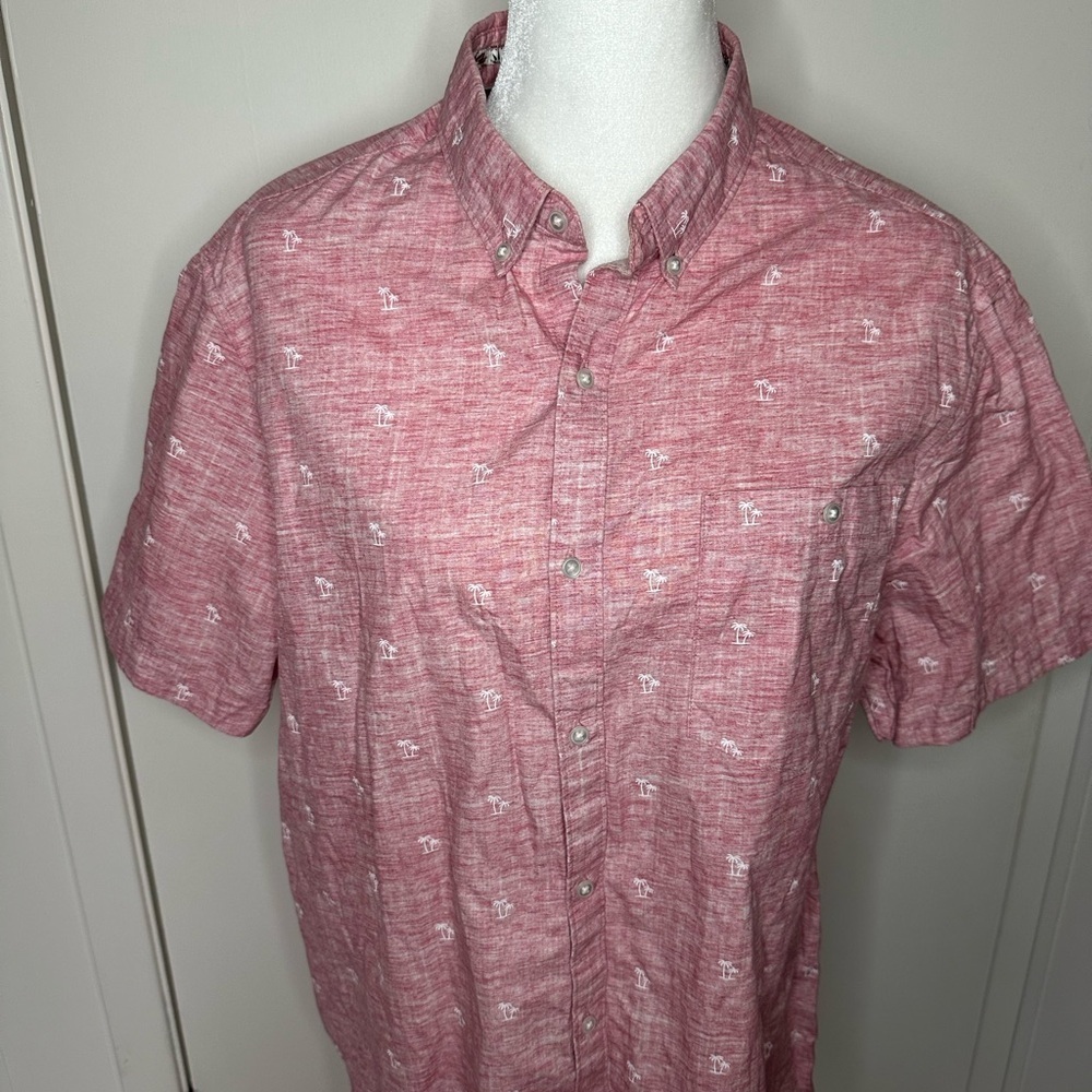 Denim & Flower Red Casual Button Down Shirt size XL - Picture 2 of 7